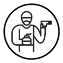 Terrorist with a bomb icon