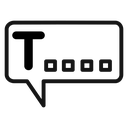 Text box Black Outline icon