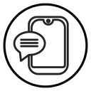 Text message Black Outline icon