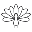 Thanksgiving peacock icon
