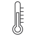 Thermometer Black Outline icon