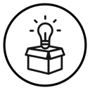 Think out of box idea icon