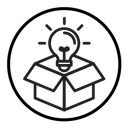 Think out of box idea icon