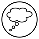 Thought Bubble Cloud icon
