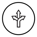 Three directions icon