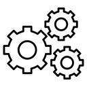 Three Interlocking Gears icon