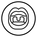 Throat oral mouth icon