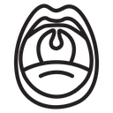 Throat oral mouth icon