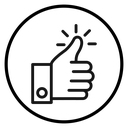 Thumbs Up Circle Badge icon