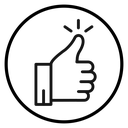 Thumbs Up Motion Lines icon