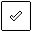 Tick Mark Square Frame icon