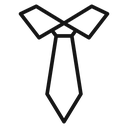Tie Black Outline icon