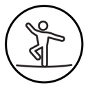 Tightrope walker icon