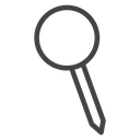 Tilted Push Pin Black Outline icon
