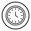 Time clock watch icon