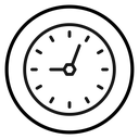 Time clock watch icon