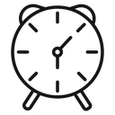Time clock watch Black Outline icon