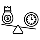Time Money Balance Seesaw icon