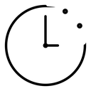 Time quarter past icon