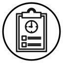Timesheet Black Outline icon