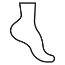 Tiptoe feet icon