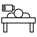 Tired person Black Outline icon