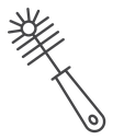 Toilet brush Black Outline icon