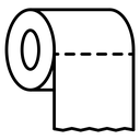 Toilet Paper Roll Black Outline icon