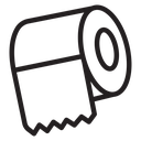 Toilet tissue paper roll icon