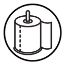 Toilet tissue paper roll icon