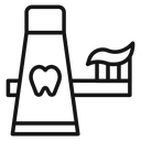 Tooth brush (2) Black Outline icon