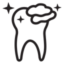 Tooth cleaning icon