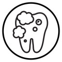 Tooth cleaning Black Outline icon