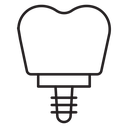 Tooth implant icon