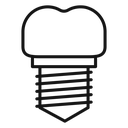 Tooth implant icon