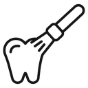 Tooth Polish Black Outline icon