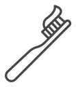 Toothbrush Black Outline icon