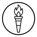 Torch flame icon