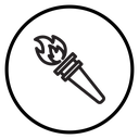 Torch flame icon