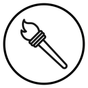 Torch flame icon