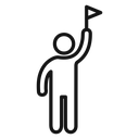Tour guide people 4 icon