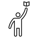 Tour guide people icon
