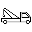 Tow truck Black Outline icon
