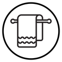 Towel Black Outline icon