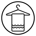 Towel Black Outline icon