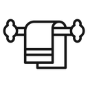 Towel Black Outline icon