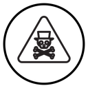 Toxic product Black Outline icon
