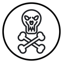 Toxic Product Skull Crossbones icon