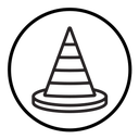 Traffic cone icon
