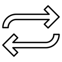 Transfer Curved Arrows icon